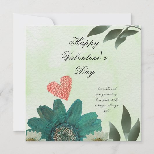 緑の花 – 他にはない愛 サンキューカード (正面)