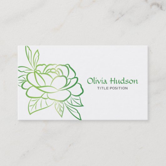 緑の花 名刺 (正面)
