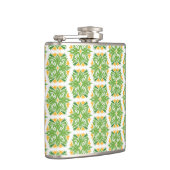 緑の花、花の模様、花の模様 フラスク (右)