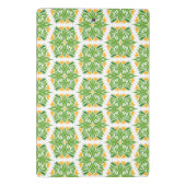 緑の花、花の模様、花の模様 ミニクリップボード (裏面)