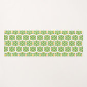 緑の花、花の模様、花の模様 ヨガマット (正面(横))