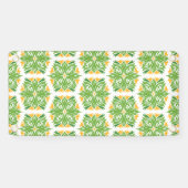 緑の花、花の模様、花の模様 横断幕 (横)