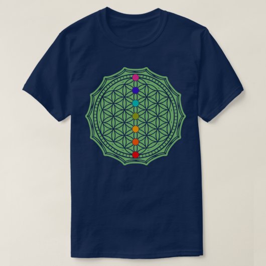 緑の花 Tシャツ (デザイン正面)