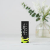 緑の芸術的ブラシストローク スキニー名刺 (スタンド正面)