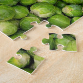 緑の芽キャベツ柄 ジグソーパズル (側面)