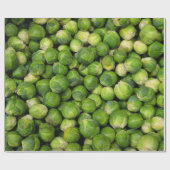 緑の芽キャベツ柄 ラッピングペーパー (フラット)