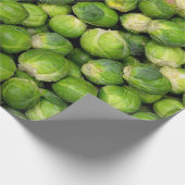 緑の芽キャベツ柄 ラッピングペーパー (角)