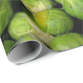 緑の芽キャベツ柄 ラッピングペーパー (ロールコーナー)