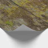 緑の苔のテクスチャと背景。抽象芸術、生きている ラッピングペーパー (角)