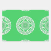 緑の苗木の曼荼羅 ラッピングペーパーシート (正面3)