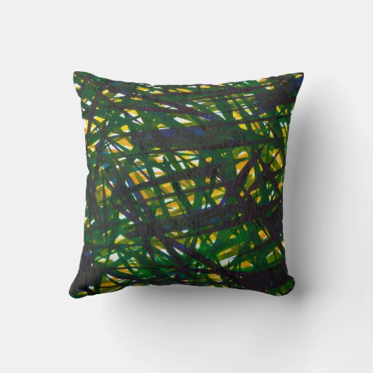 緑の茂みII クッション (裏面)