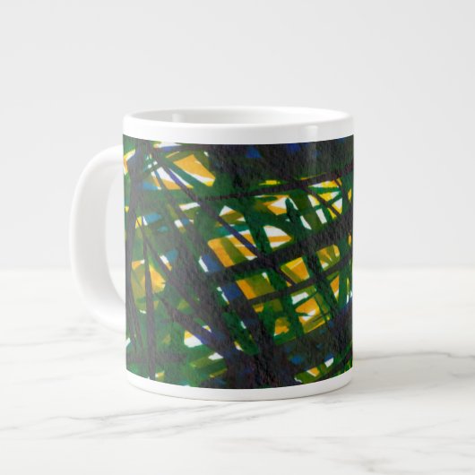 緑の茂みII ジャンボコーヒーマグカップ (正面左)