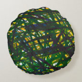 緑の茂みII ラウンドクッション (裏面)