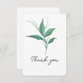 緑の茎ありがとう サンキューカード (正面/裏面)