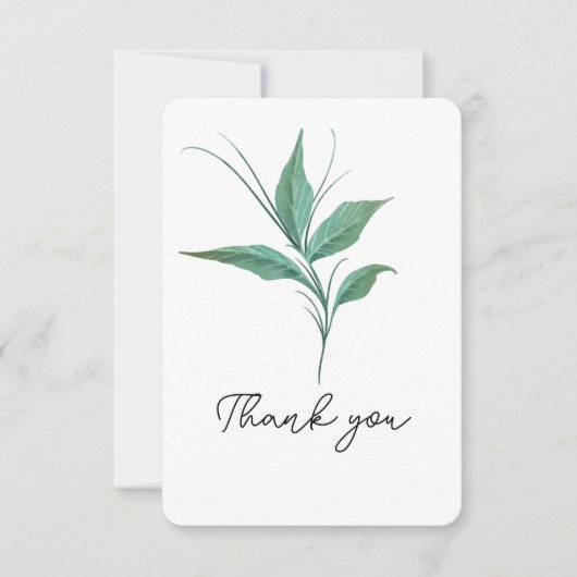 緑の茎ありがとう サンキューカード (正面)