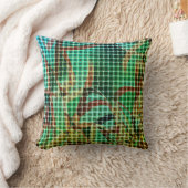 緑の茶色のバスケットスタイルはドライストローに似ている クッション (ブランケット)