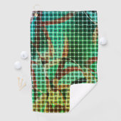 緑の茶色のバスケットスタイルはドライストローに似ている ゴルフタオル (インサイチュ)