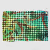 緑の茶色のバスケットスタイルはドライストローに似ている ゴルフタオル (横)