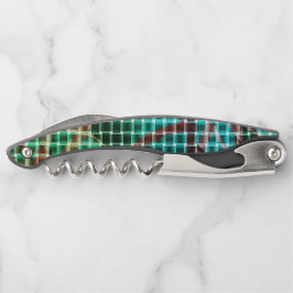 緑の茶色のバスケットスタイルはドライストローに似ている ソムリエナイフ