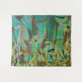 緑の茶色のバスケットスタイルはドライストローに似ている タペストリー (正面(横))