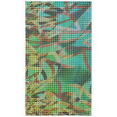 緑の茶色のバスケットスタイルはドライストローに似ている テーブルクロス (正面)