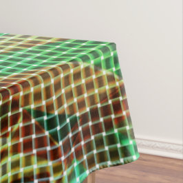 緑の茶色のバスケットスタイルはドライストローに似ている テーブルクロス