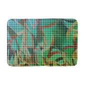 緑の茶色のバスケットスタイルはドライストローに似ている バスマット (正面)