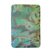 緑の茶色のバスケットスタイルはドライストローに似ている バスマット (正面縦)