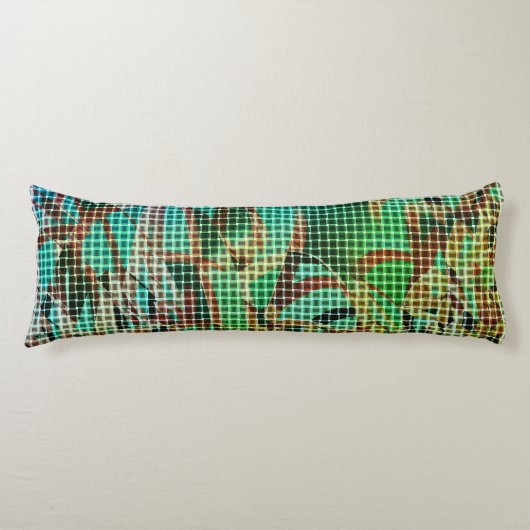 緑の茶色のバスケットスタイルはドライストローに似ている ボディピロー (正面)