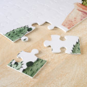 緑の茶色のポットサボパターン ジグソーパズル (側面)