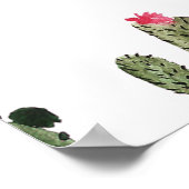 緑の茶色のポットサボパターン ポスター (角)