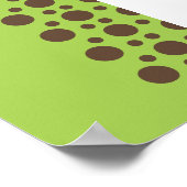 緑の茶色の円 ポスター (角)