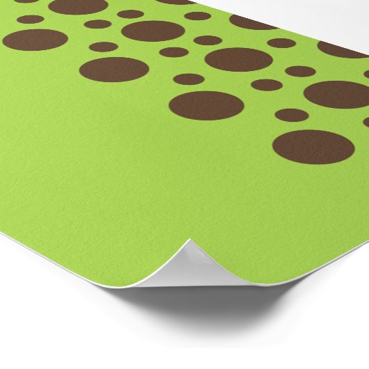 緑の茶色の円 ポスター (角)