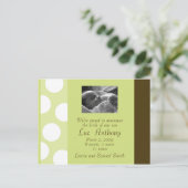 緑の茶色の白いドット葉書（カスタマイズ可能） 案内ポストカード (スタンド正面)