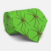 緑の茶色の隠遁したくものタイ ネクタイ (ロール)