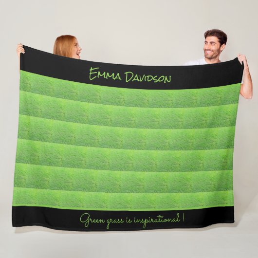 緑の草かわいいスタイリッシュとエレガント フリースブランケット (インサイチュ)