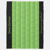 緑の草かわいいスタイリッシュとエレガント フリースブランケット (正面)