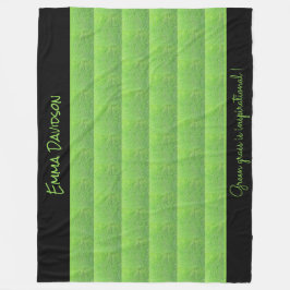 緑の草かわいいスタイリッシュとエレガント フリースブランケット