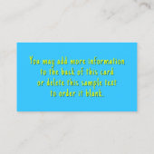 緑の草と自然をテーマにした名刺 名刺 (裏面)