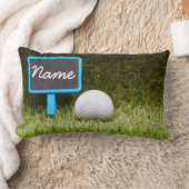 緑の草の上にゴルフボールを貼って保釈する ランバークッション (ブランケット)