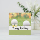 緑の草の上にボールとビールを持つゴルフ誕生日 (スタンド正面)