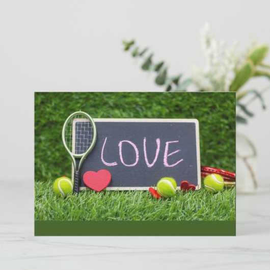 緑の草の上にLOVEとテニス シーズンカード (スタンド正面)