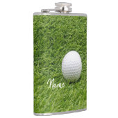 緑の草の上のゴルフボール フラスク (右)