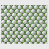 緑の草の上の白いゴルフボール ラッピングペーパー (フラット)