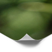 緑の草の上の白いタンポポの花 ポスター (角)