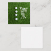 緑の草の上感謝していに多くのあなたが付いたゴルフボール ノートカード (正面/裏面)