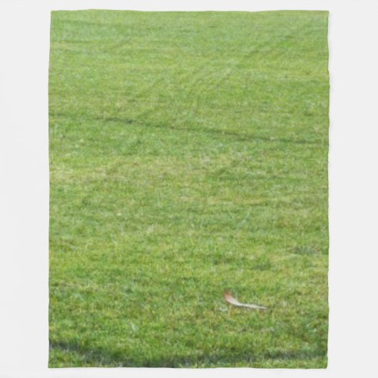 緑の草の毛布 フリースブランケット (正面)