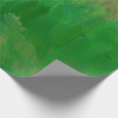 緑の草の絵を描質感。手書きの背景。 ラッピングペーパー (角)
