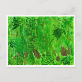 緑の草の野はがき ポストカード