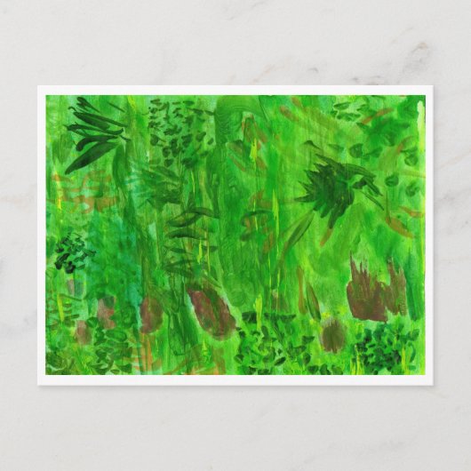 緑の草の野はがき ポストカード (正面)